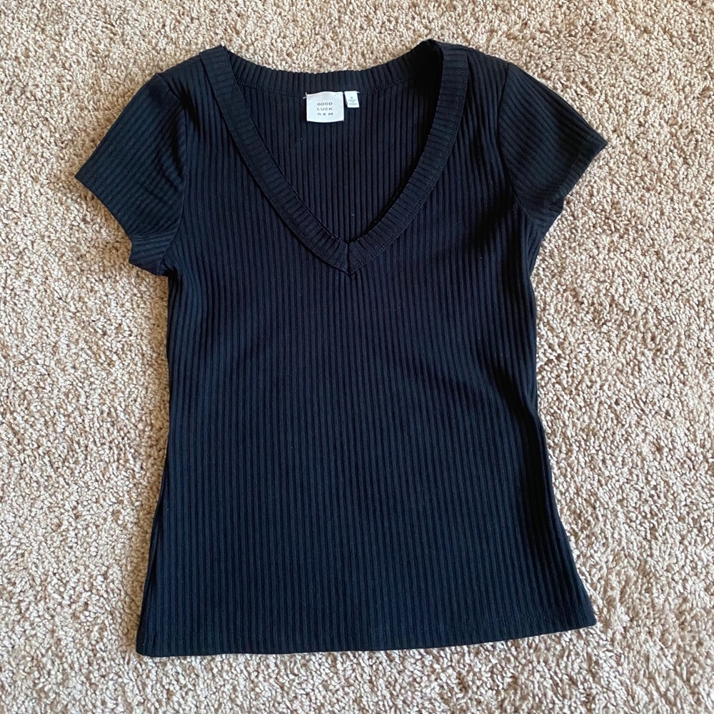 Good Luck Gem size small v-neck shirt